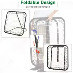 HOMCOM Angle Adjustable Rebounder Net Goal Training Set Football, Baseball - 5