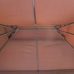 Outsunny 3 x 4m Garden Gazebo, Double Roof Marquee Canopy Shelter with Sidewalls, Solid Steel Frame for Garden, Lawn, Backyard and Deck - 8