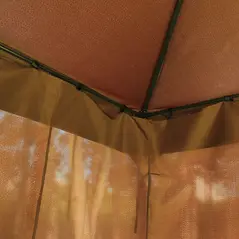 Outsunny 3 x 4m Garden Gazebo, Double Roof Marquee Canopy Shelter with Sidewalls, Solid Steel Frame for Garden, Lawn, Backyard and Deck - 7