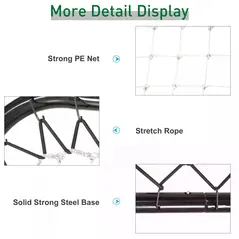 HOMCOM Angle Adjustable Rebounder Net Goal Training Set Football, Baseball - 7