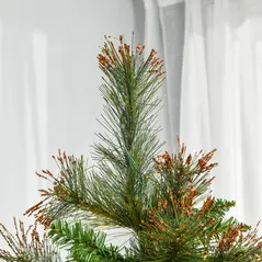 HOMCOM 1.8m 6ft Pre-Lit Christmas Tree Artificial Spruce Xmas Tree Warm White LED Holiday Décor with Metal Stand - 9