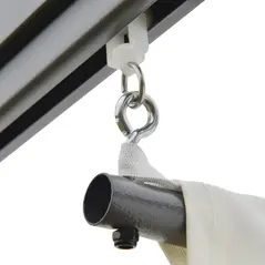 Outsunny 3 x 3(m) Outdoor Lean To Pergola Retractable Canopy Wall Mounted Gazebo Patio Shelter Sun Shade, Cream White - 7