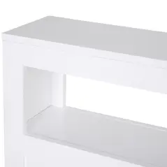 HOMCOM 72x16cm Narrow Bathroom Storage Unit w/ 2 Drawers Open Top 4 Wheels Slimline Modern Rolling Home Organisation - 7