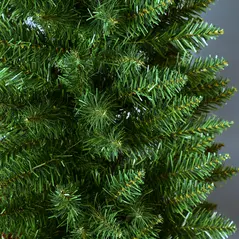 HOMCOM 5ft Unlit Artificial Christmas Tree, Pencil Slim Xmas Tree with Solid Stand and Realistic Branches, Green - 9