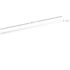 HOMCOM 6FT Rustic Interior Sliding Barn Door Mounting Hardware Kit - White - 3