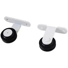 HOMCOM 6FT Rustic Interior Sliding Barn Door Mounting Hardware Kit - White - 5