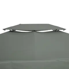 Outsunny Gazebo Roof Replacement, for 3 x 4m Frames - Grey - 9