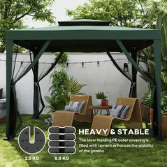 Outsunny Pop up Canopy Tent Weights Set of 4 PCs, Leg Weights for Marquee Party Tent Outdoor Canopy, Total 8.8KG - 5