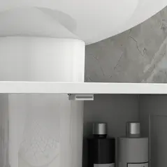HOMCOM Under Sink Bathroom Storage Cabinet 2 Layers Vanity Unit Wooden - White - 9