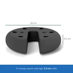 Outsunny Pop up Canopy Tent Weights Set of 4 PCs, Leg Weights for Marquee Party Tent Outdoor Canopy, Total 8.8KG - 3