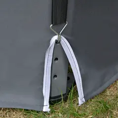 Outsunny 3.8m x 3.2m Pop Up Gazebo Hexagonal Canopy Tent Outdoor Sun Protection with 6 Mesh Sidewalls, Hand Bag, Grey - 8