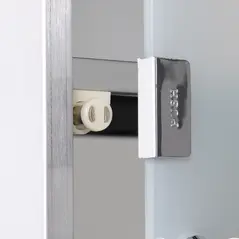 HOMCOM Stainless Steel wall mounted Medicine Cabinet with 2 Shelves + Security Glass Door Lockable 48 cm(H) - 9