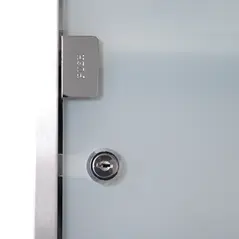 HOMCOM Stainless Steel wall mounted Medicine Cabinet with 2 Shelves + Security Glass Door Lockable 48 cm(H) - 8
