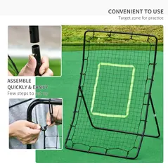 HOMCOM Rebounder Net Playback Game Spot Target Ball Rebounders Training Equipment Play Teaching - 6