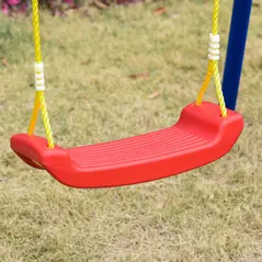 Outsunny Kids Swing Set Toddler Swing Adjustable Rope Heavy Duty A-Frame Stand Outdoor Playset for 3-8 Years Old Blue - 9
