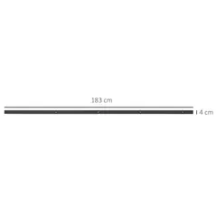 HOMCOM 6ft Modern Single Sliding Barn Door Track Kit Set Closet Hardware for Single Wooden Door - 3