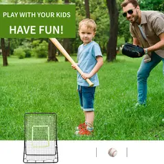 HOMCOM Rebounder Net Playback Game Spot Target Ball Rebounders Training Equipment Play Teaching - 5