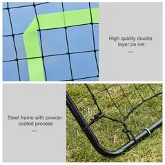 HOMCOM Rebounder Net Playback Game Spot Target Ball Rebounders Training Equipment Play Teaching - 4
