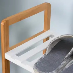 HOMCOM 4 Tier Shoe Racks Storage Stand Shelf Organizer Wood Frame 78 x 68 x 26 cm Hallway Furniture - 8