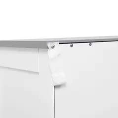 kleankin Freestanding Bathroom Cabinet, Storage Cupboard with 2 Drawers, Double Doors, Adjustable Shelf, White - 9
