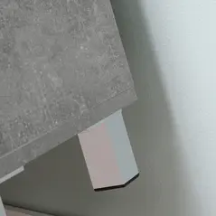 kleankin Under Sink Cabinet, Bathroom Vanity Unit, Storage Cupboard with Adjustable Shelves, White and Grey - 8