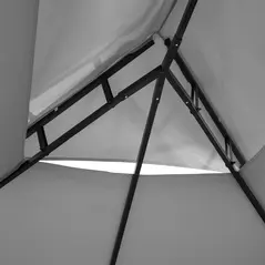 Outsunny 4m x 3(m) Metal Gazebo Canopy Party Tent Garden Pavillion Patio Shelter Pavilion with Curtains Sidewalls, Dark Grey - 9