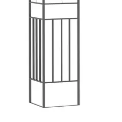 Outsunny 3 x 3m Outdoor Steel Gazebo with 2 Tier Roof, Garden Gazebo Patio Canopy Marquee Shelter with Decorative Steel Frame - Grey - 8