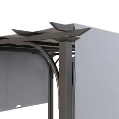 Outsunny 3 x 3(m) Outdoor Pergola, Garden Pergola Gazebo with Adjustable Canopy, Grey - 8