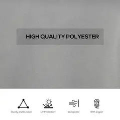 Outsunny 4 Pack Replacement Gazebo Curtains Privacy Panel for Most 3 x 4m Gazebo Canopy Pavillion Outdoor Shelter Sidewalls Accessories Light Grey - 7