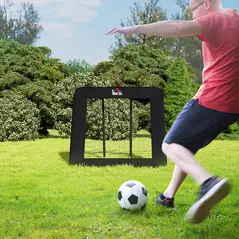 HOMCOM Football Training Net Target Goal, with Adjustable Angles - Black - 2