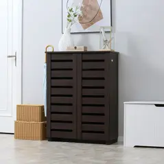 HOMCOM 15 Shoe Storage Cabinet - Wood-Effect - 8
