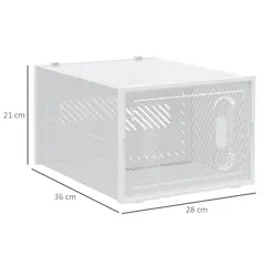 HOMCOM 18PCS Clear Shoe Box, Plastic Stackable Shoe Storage Box for UK/EU Size up to 12/46 with Magnetic Door for Women/Men, 28 x 36 x 21 cm - 3