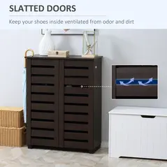 HOMCOM 15 Shoe Storage Cabinet - Wood-Effect - 5