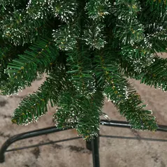 HOMCOM 5.5FT Artificial Snow Dipped Christmas Tree Xmas Pencil Tree Holiday Home Indoor Decoration with Foldable Black Stand, Green - 7