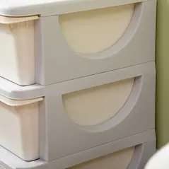 HOMCOM Three-Tier Kids Storage Boxes, with Three Drawers - White - 8