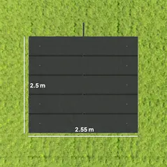 Outsunny Retractable Pergola Cover, 2.55 x 2.5 m Replacement Canopy Fabric for 3 x 3 m Frame, Roof Top Only, Dark Grey - 3