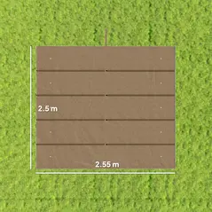 Outsunny Retractable Pergola Cover, 2.55 x 2.5 m Replacement Canopy Fabric for 3 x 3 m Frame, Roof Top Only, Tan - 3