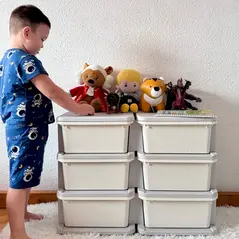 HOMCOM Kids Storage Unit, with Six Drawers - Cream - 8