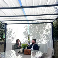 Outsunny 3 x 4m Outdoor Garden Pergola - Cream White - 8