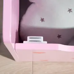 ZONEKIZ 2-in-1 Kids Storage Bench, Toy Box w/ Safety Rod - Pink - 9