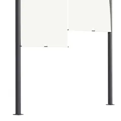 Outsunny 3 x 4m Outdoor Garden Pergola - Cream White - 9