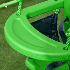 Outsunny Kids Swing, Steel Nursery Swing, with Seatbelt, High Support Back, Front Guard, for Ages 6-36 Months - Green - 8