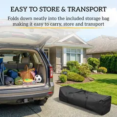 Outsunny 3 x 6 m Pop Up Gazebo with Sides and Windows, Height Adjustable Wedding Camping Party Tent Canopy Marquee with Storage Bag for Garden, Event, Black - 7