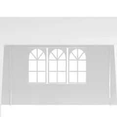 Outsunny 9 x 3 m Party Tent Gazebo Marquee Outdoor Patio Canopy Shelter with Windows and Side Panels Black - 8