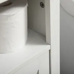 kleankin Under Sink Cabinet Bathroom Vanity Unit with Double Doors and Storage Shelves, 60 x 30 x 60cm, White - 9
