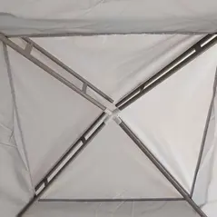 Outsunny 3 x 3 m Gazebo, Netting Party Tent, Patio Canopy Outdoor Event Shelter with Double Tier Roof, Light Grey - 8
