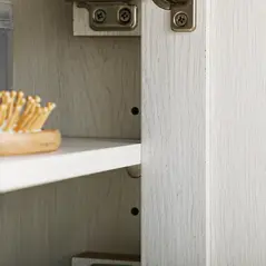 kleankin On-Wall Farmhouse Bathroom Storage Cabinet - White - 8