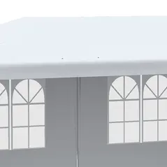 Outsunny 6 x 3 m Party Tent Gazebo Marquee Outdoor Patio Canopy Shelter with Windows and Side Panels White - 9
