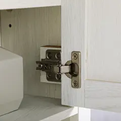 kleankin On-Wall Farmhouse Bathroom Storage Cabinet - White - 9