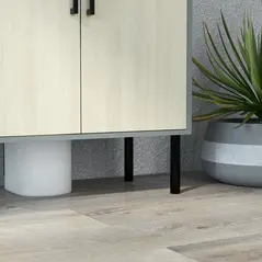 kleankin Under Sink Cabinet, Bathroom Vanity Unit, Storage Cupboard with Double Doors and Storage Shelves, 60x30x60cm, Natural - 8